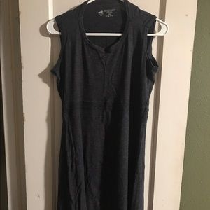 Grey Cotton Sleeveless Dress